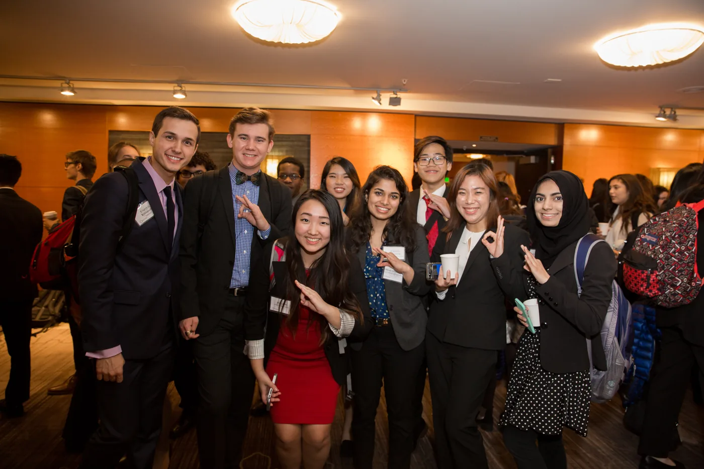 Delegates and organizers gathered at a Northwest Model United Nations conference